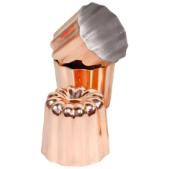 5.5 cm - Paderno Serie 15400 Stampo In Rame Set 3 Pz
