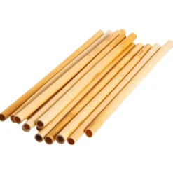 25 cm - Paderno Straws 9-10 mm Bamboo Set 110 Pcs