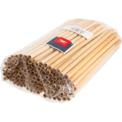 25 cm - Paderno Straws 9-10 mm Bamboo Set 110 Pcs