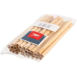 18 cm - Paderno Straws 10-12 mm Bamboo Set 24 Pcs
