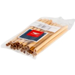 14 cm - Paderno Straws 5-7 mm Bamboo Set 24 Pcs