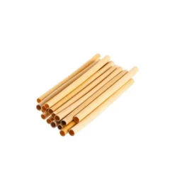 14 cm - Paderno Straws 5-7 mm Bamboo Set 24 Pcs