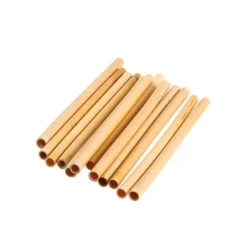 14 cm - Paderno Straws 10-12 mm Bamboo Set 24 Pcs