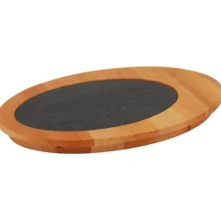 30 cm - Paderno Tableware, Buffet & Display Piatto In Ghisa Con Supporto In Legno