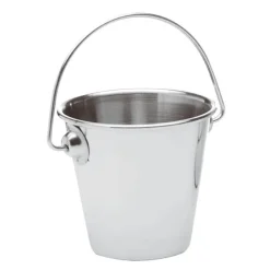 7 cm - Paderno Tableware Buffet & Display Secchiello Porta Snack In Acciaio Inox - Set 4 Pz