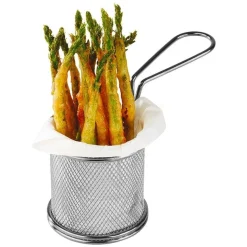 8 cm - Paderno Tableware Buffet & Display Cestello Porta Snack Rotondo In Acciaio Inox
