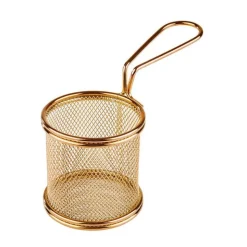 8 cm - Paderno Tableware Buffet & Display Cestello Porta Snack Rotondo In Acciaio Inox