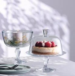 26 cm - Pasabahce Petite Patisserie Alzata Torta Con Campana