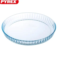 27 cm - Pyrex Bake & Enjoy Stampo Crostata Rotonda In Vetro Borosilicato