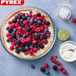 27 cm - Pyrex Bake & Enjoy Stampo Crostata Rotonda In Vetro Borosilicato