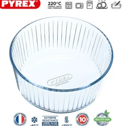 21 cm - Pyrex Bake & Enjoy Stampo Soufflè Rotondo In Vetro Borosilicato
