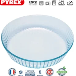 26 cm - Pyrex Cook & Freeze Tortiera Rotondo in Vetro Borosilicato
