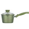 16 cm - Risoli Dr.Green Stone Casseruola Con Manico Antiaderente In Alluminio Con Coperchio In Vetro