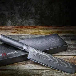 16.7 cm - Samura Damascus Coltello Nakiri In Acciaio di Damasco