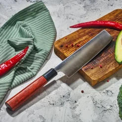 17.2 cm - Samura Okinawa Coltello Nakiri In Acciaio Inox