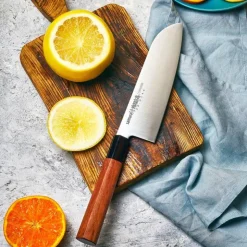 17.5 cm - Samura Okinawa Coltello Santoku In Acciaio Inox