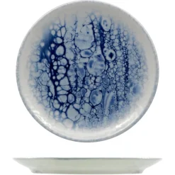 21 cm - Saturnia Bubble Piatto Piano In Porcellana - Set 12 Pz