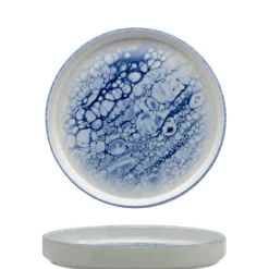 20 cm - Saturnia Bubble Piatto Piano In Porcellana - Set 6 Pz