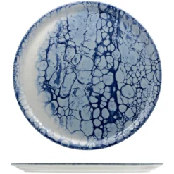 33 cm - Saturnia Bubble Piatto Pizza In Porcellana - Set 6 Pz