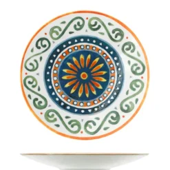 28 cm - Saturnia Capri Piatto Fondo In Porcellana - Set 6 Pz