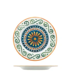 21 cm - Saturnia Capri Piatto Frutta Dessert In Porcellana - Set 12 Pz
