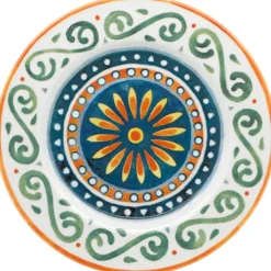 33 cm - Saturnia Capri Piatto Pizza In Porcellana - Set 6 Pz