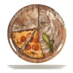 33 cm - Saturnia Flour Piatto Pizza In Porcellana - Set 6 Pz