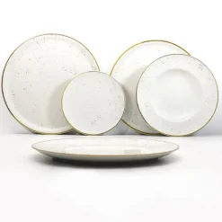 31 cm - Saturnia Stains Piatto Pizza In Porcellana - Set 6 Pz