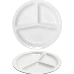 30 cm - Saturnia Tris Piatto Vassoio Rotondo In Porcellana - Set 6 Pz