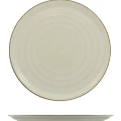 33 cm - Saturnia Vortex Piatto Pizza In Porcellana - Set 6 Pz