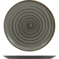 33 cm - Saturnia Vortex Piatto Pizza In Porcellana - Set 6 Pz