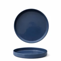 20 cm - Scandia Piatto Piano Impilabile Bordo Alto In Porcellana New Bone China Set 6 Pz