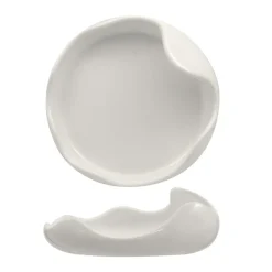 20 cm - Selecta Organico Piatto Presentazione In Porcellana Set 3 Pz