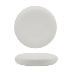 23 cm - Selecta Piatto Presentazione Alto Rotondo In Porcellana Set 2 Pz