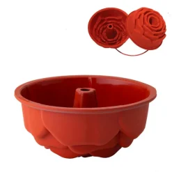 22 cm Silikomart Rosa 145 Stampo Rosa Con Anello In Silicone