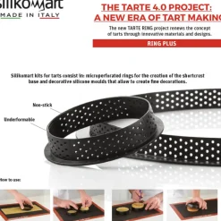 19 cm - Silikomart Tarte Ring Stampo Anello Microforato Antiaderente In Silicone