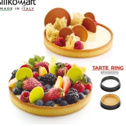 15 cm - Silikomart Tarte Ring Stampo Anello Microforato Antiaderente In Silicone - Set 2 Pz