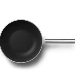 30 cm - Smeg Cookware Wok Antiaderente Ceramico In Alluminio