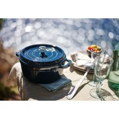 28 cm - Staub Cocotte Casseruola Rotonda In Ghisa Smaltata