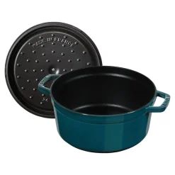 28 cm - Staub Cocotte Casseruola Rotonda In Ghisa Smaltata