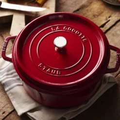 28 cm - Staub Cocotte Casseruola Rotonda In Ghisa Smaltata