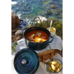 28 cm - Staub Cocotte Casseruola Rotonda In Ghisa Smaltata