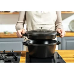 24 cm - Staub Set Pentole Impilabili In Ghisa Smaltata - Set 2 Pz