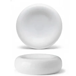 11 cm - Stone Piatto Presentazione Rotondo In Porcellana - Set 6 Pz