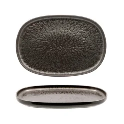 33 cm - Taal PIatto Vassoio Ovale In Stoneware - Set 4 Pz