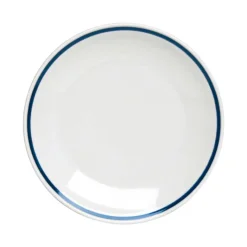 20 cm - Tognana AZ Piatto Dessert In Porcellana Bianca con filo blu Set 12 Pz
