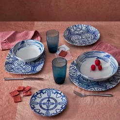 31 cm - Tognana Seaside Piatto Piano In Porcellana - Set 6 Pz