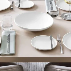 29.1 cm - Villeroy & Boch Afina Piatto Fondo Senza Falda In Porcellana - Set 4 Pz
