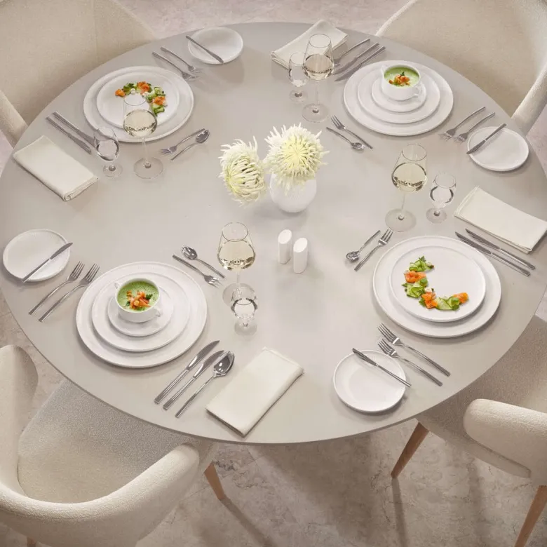 22 cm - Villeroy & Boch Afina Piatto Dessert In Porcellana - Set 6 Pz