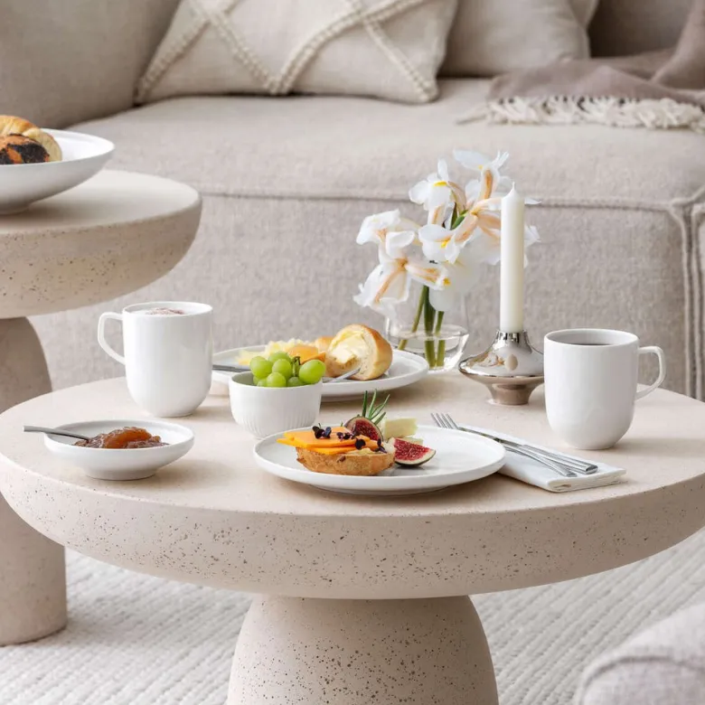 22 cm - Villeroy & Boch Afina Piatto Dessert In Porcellana - Set 6 Pz